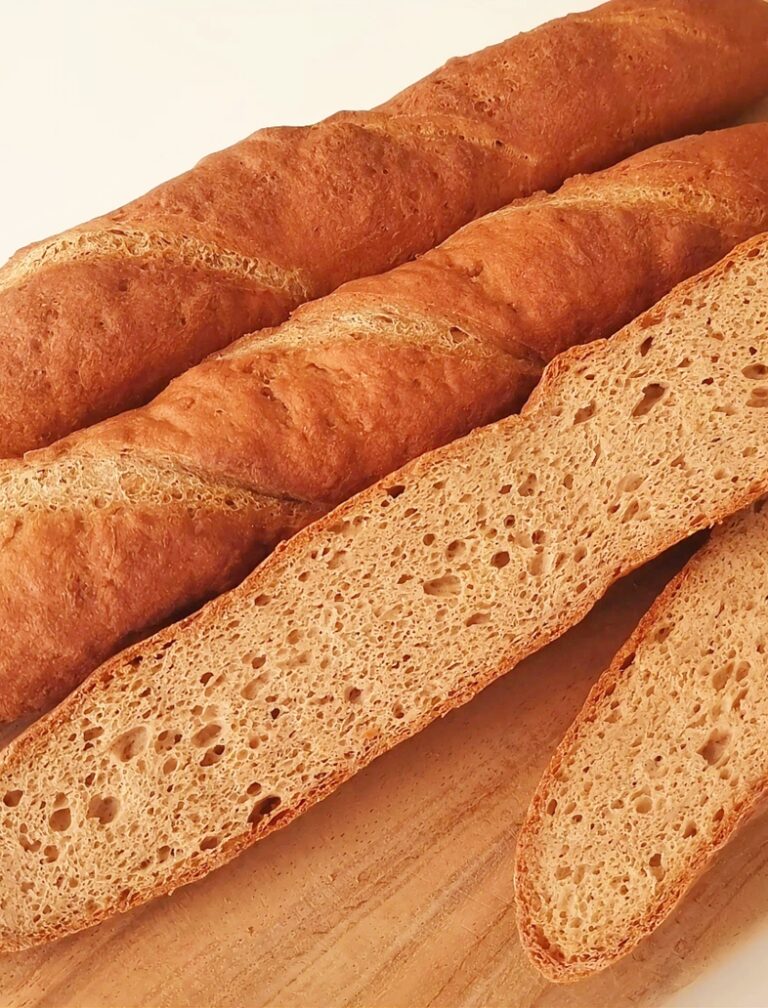 Blood Sugar Friendly Gluten-Free Baguette Recipe: Crispy, Airy, High-Protein & High-Fiber